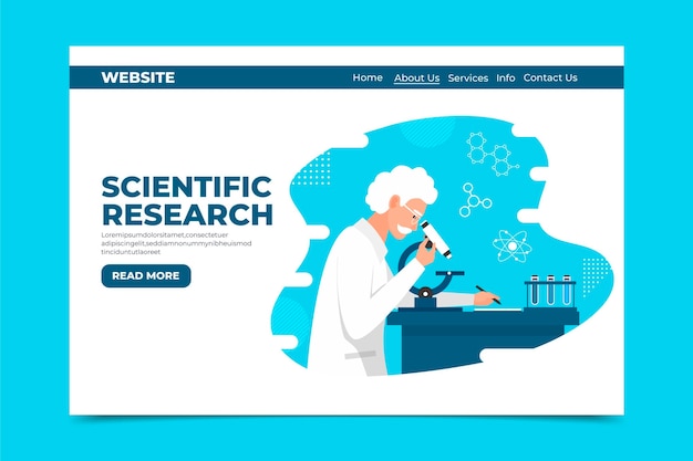 Scientific research landing page