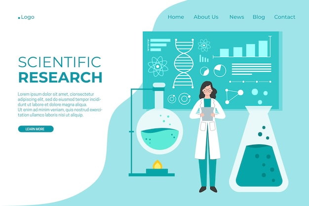 Scientific research landing page