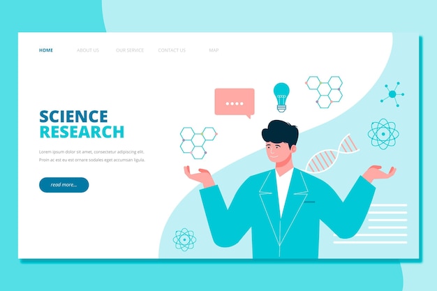 Scientific research landing page