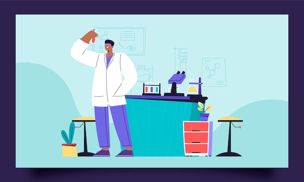 Free Vector scientific research twitch background