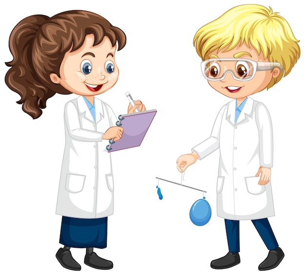 Scientist kids cartoon character