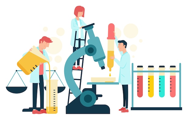 Free Vector scientist working