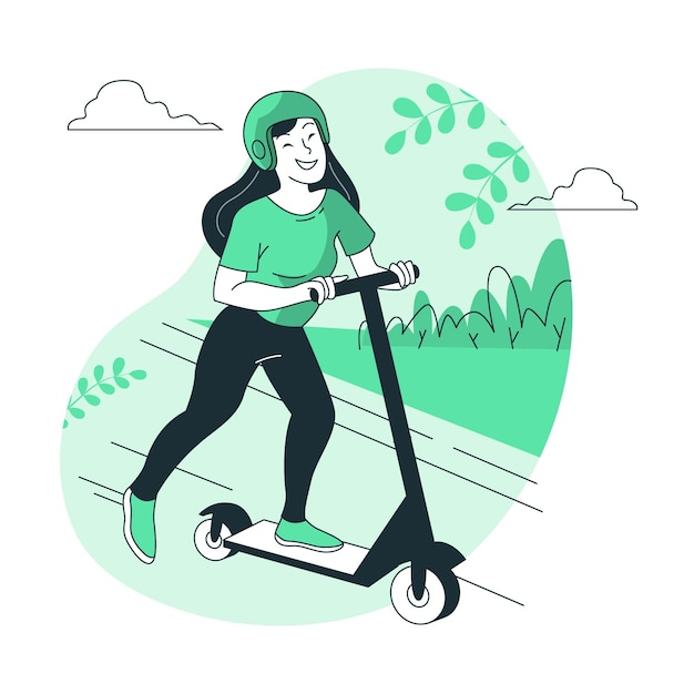 Free Vector scooter concept illustration