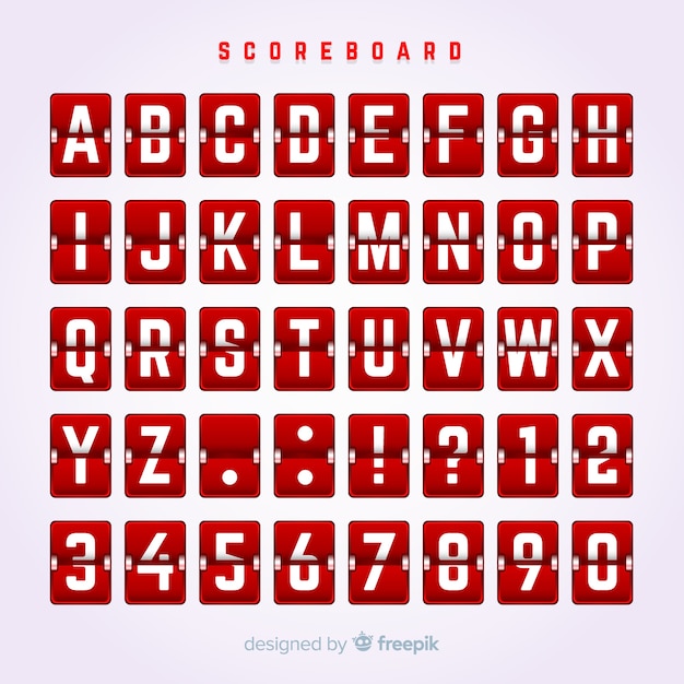 Free Vector scoreboard alphabet