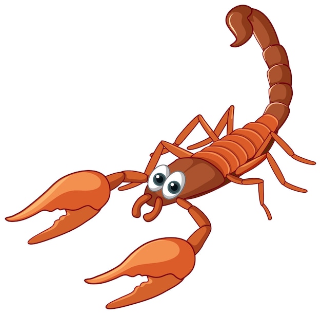 Free Vector a scorpion animal cartoon character