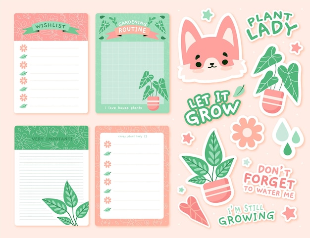 Free Vector scrapbook notes & cards