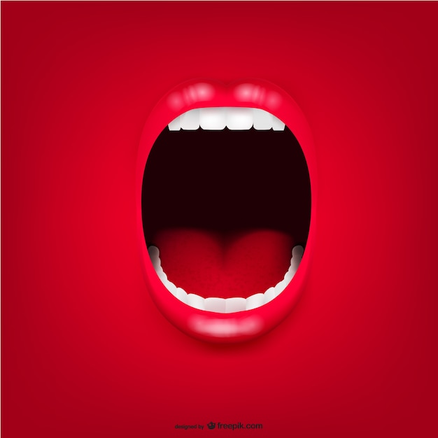 Scream mouth background 