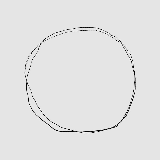 Free Vector scribble round line frame vector drawing