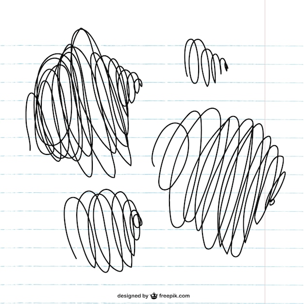 Free vector scribbles on paper vector