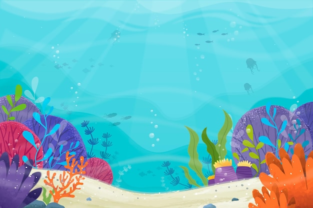 Under the sea background for video conferencing