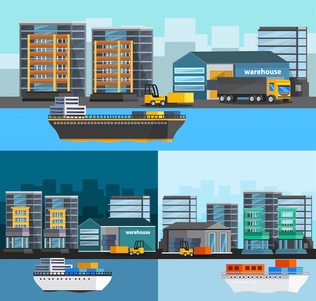 Sea Port Orthogonal Compositions Set