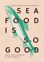 Free vector seadfood poster