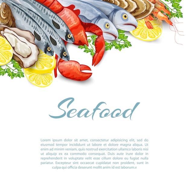 Seafood Products Background