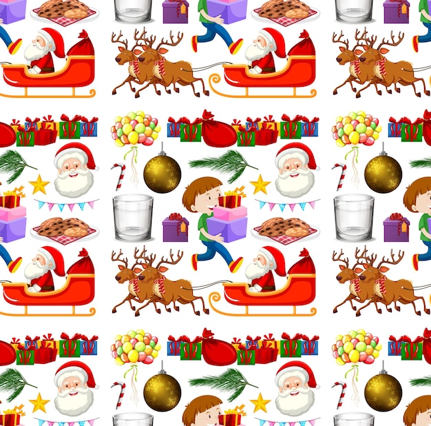 Seamless background design with christmas theme