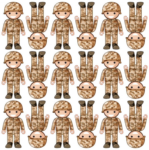 Free Vector seamless background design with toy soldiers