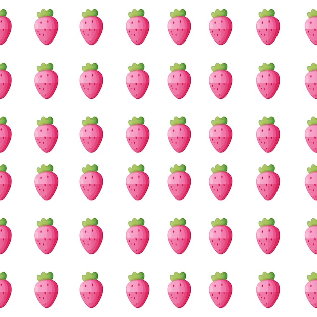 Seamless background with pink strawberries