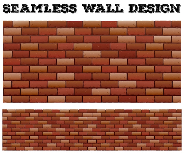 Seamless brick wall design