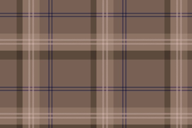 Seamless checkered background, brown tartan, traditional Scottish design vector