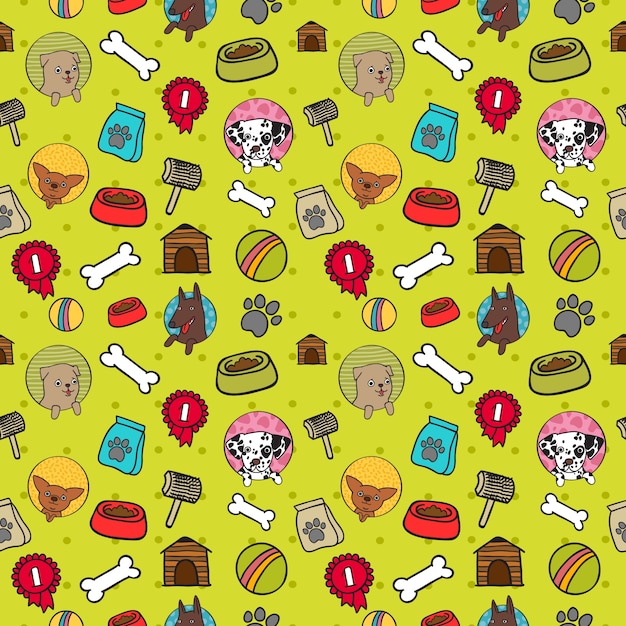 Free Vector seamless dogs pattern