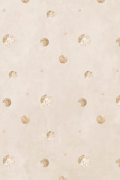 Free Vector seamless gold dotted pattern on a beige background vector