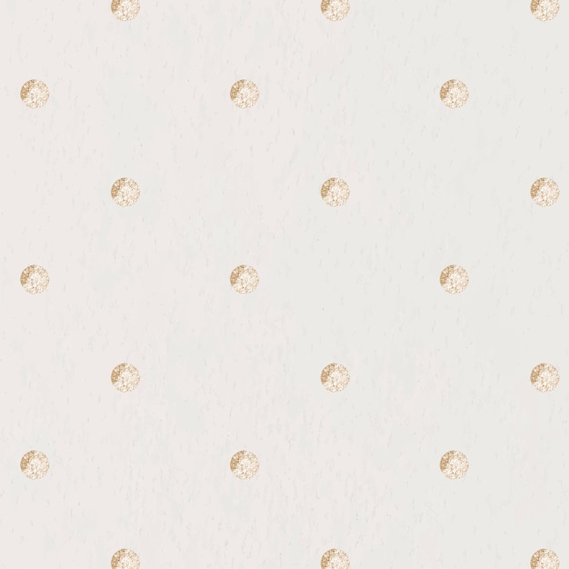 Seamless gold dotted pattern on a beige background