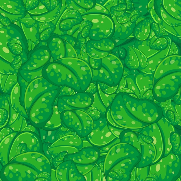 Seamless green leaves