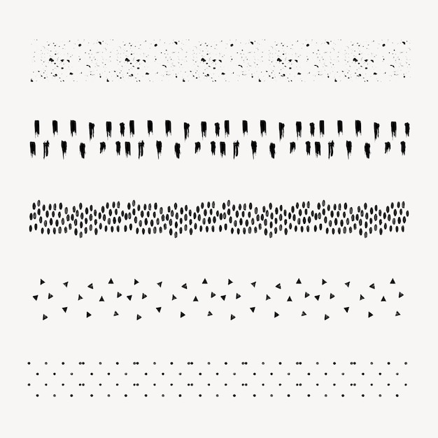 Free vector seamless ink pattern brush stroke illustrator vector set