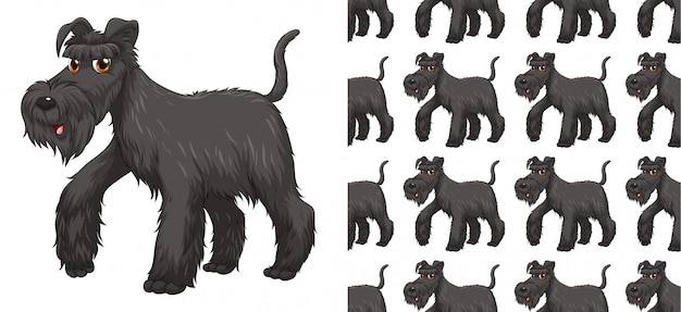 Seamless and isolated animal pattern cartoon