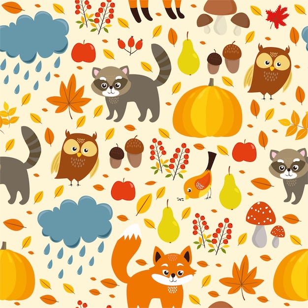 seamless pattern autumn