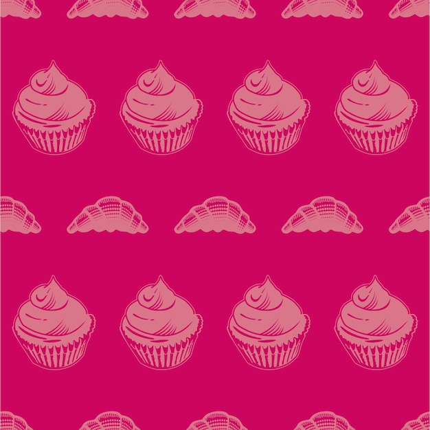 Free Vector seamless pattern bakery cake background