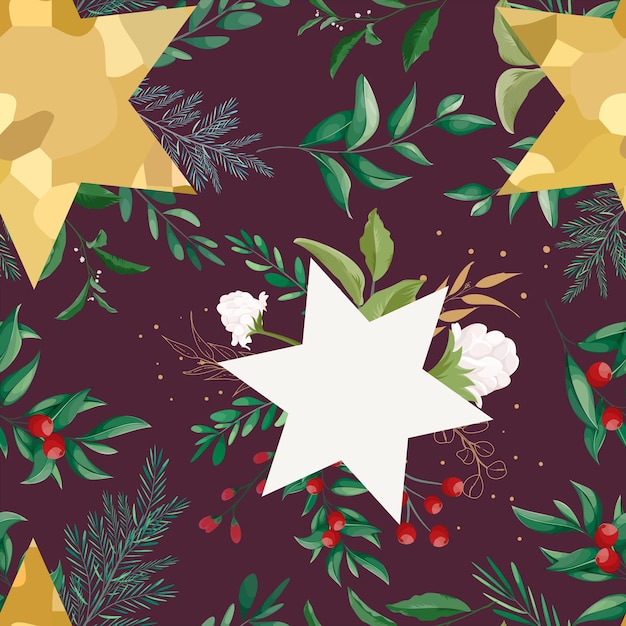 Seamless pattern Christmas ornament design