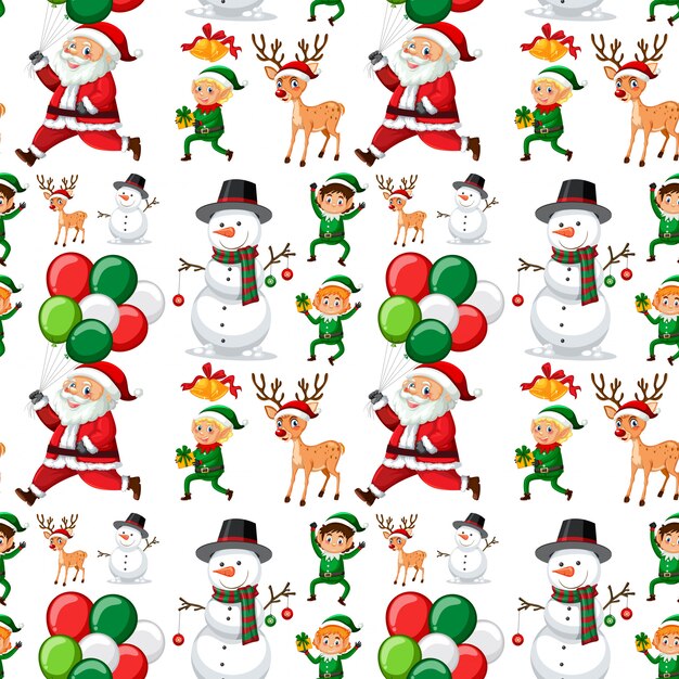 Seamless pattern of christmas