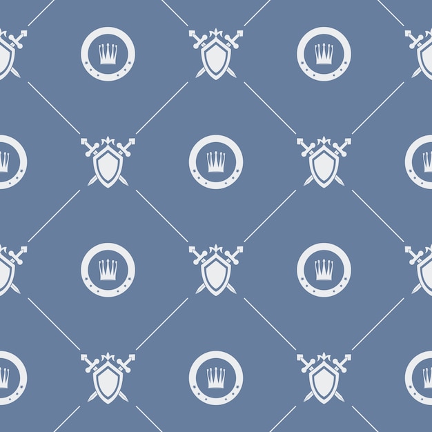 Free Vector seamless pattern crown 