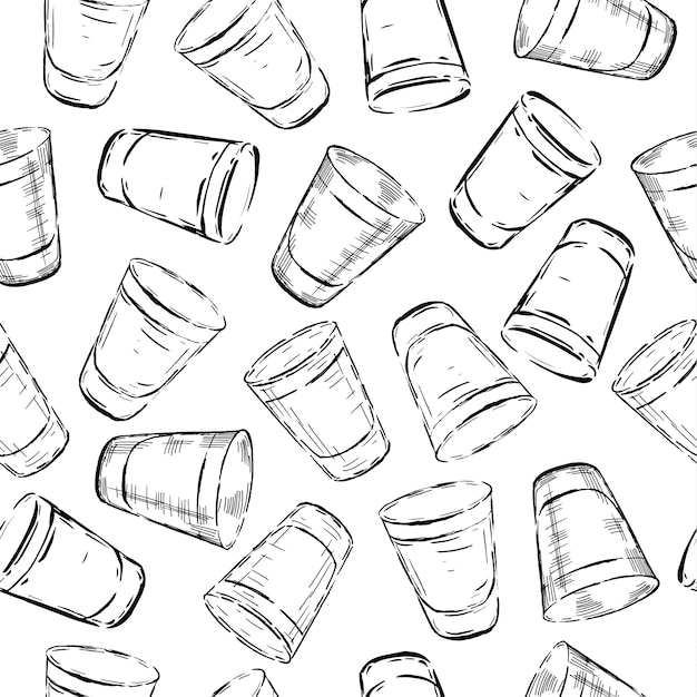 Seamless pattern of glasses