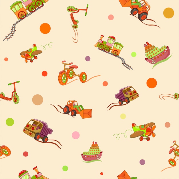 Seamless pattern kids toys.