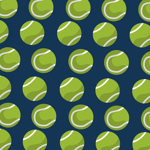 Free vector seamless pattern tennis ball equipment blue background