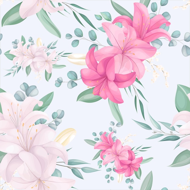 Seamless pattern with beautiful floral