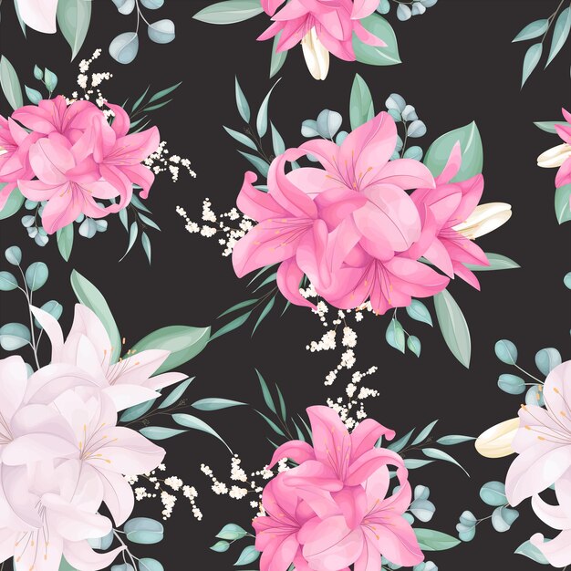 Seamless pattern with beautiful floral