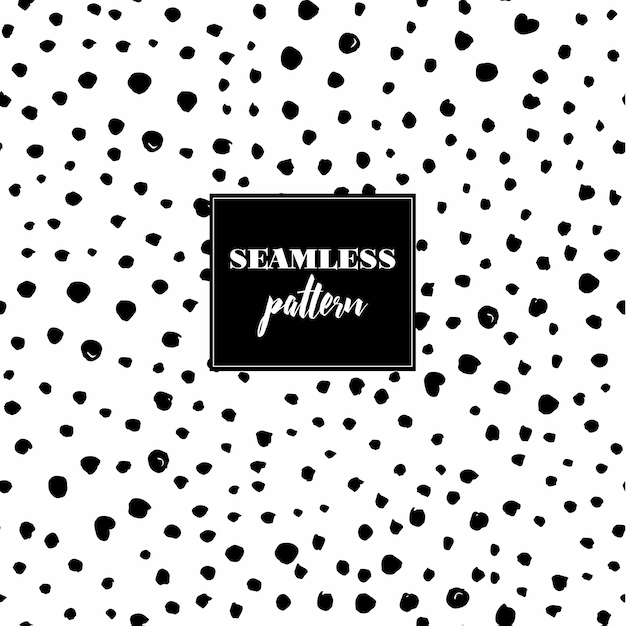 Seamless pattern with black dots