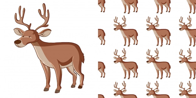 seamless pattern with deer