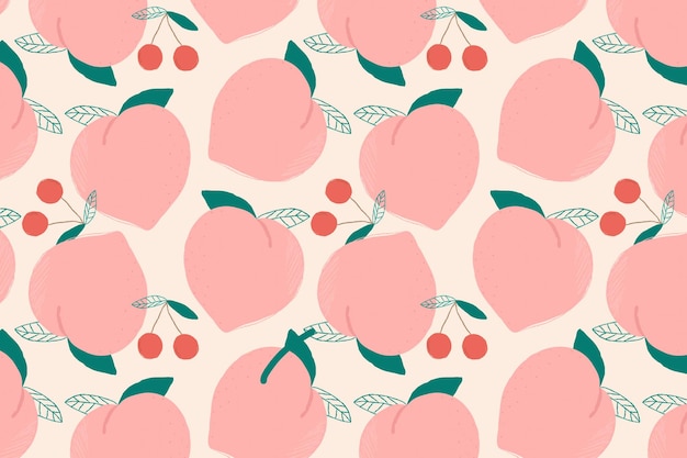 Seamless peach pattern pastel background