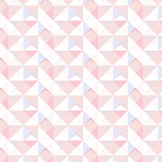 Seamless pink geometric triangle patterned background design resource