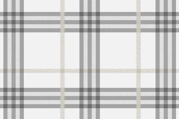 Seamless plaid background, beige checkered pattern design vector