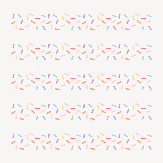 Seamless sprinkles illustration brush stroke vector set