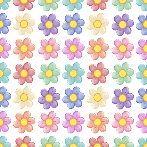 Free Vector a seamless template with a floral design