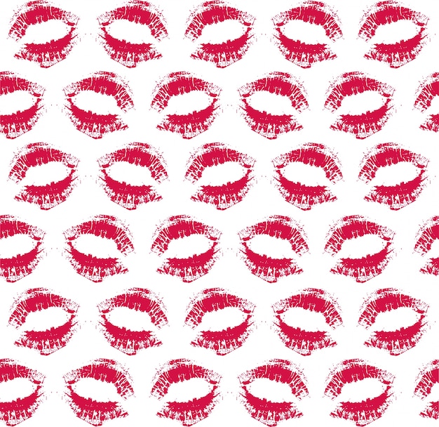 Free Vector seamless tile background of lipstick prints