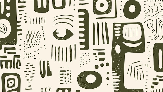 Free Vector seamless tribal pattern