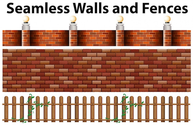 Seamless walls and fences design