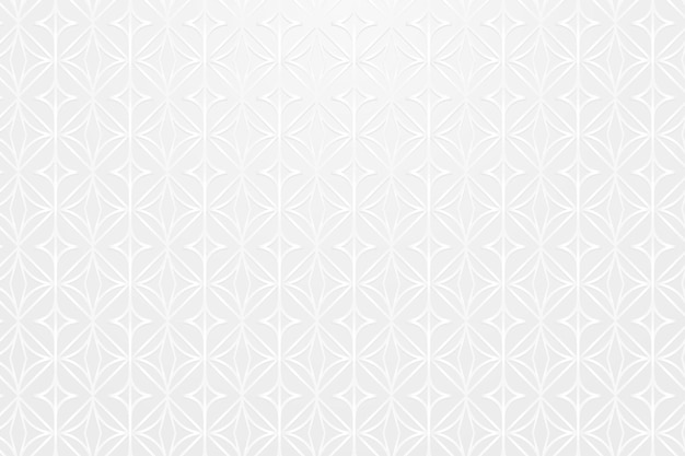 Seamless white round geometric patterned background design resource vector