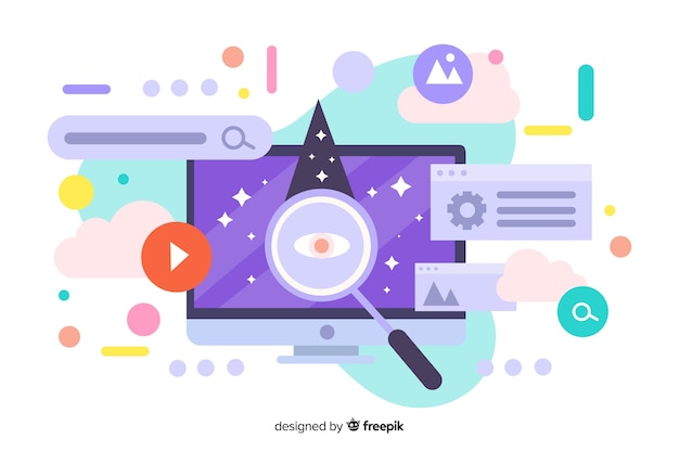 Free vector search concept illustration for landing page